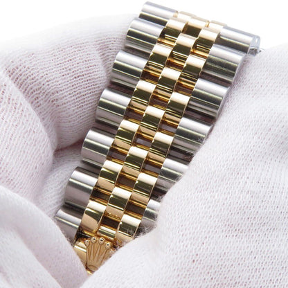 Rolex Datejust D Number SS 18k Yellow Gold Watch Silver Black Dial — view 6