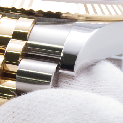 Rolex Datejust D Number SS 18k Yellow Gold Watch Silver Black Dial — view 5
