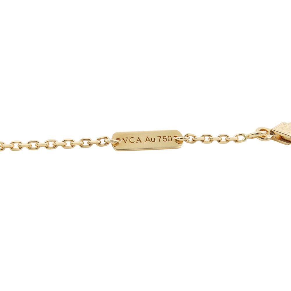 Van Cleef & Arpels Necklace Vintage Alhambra Pendant Onyx 18k Yellow Gold — view 8