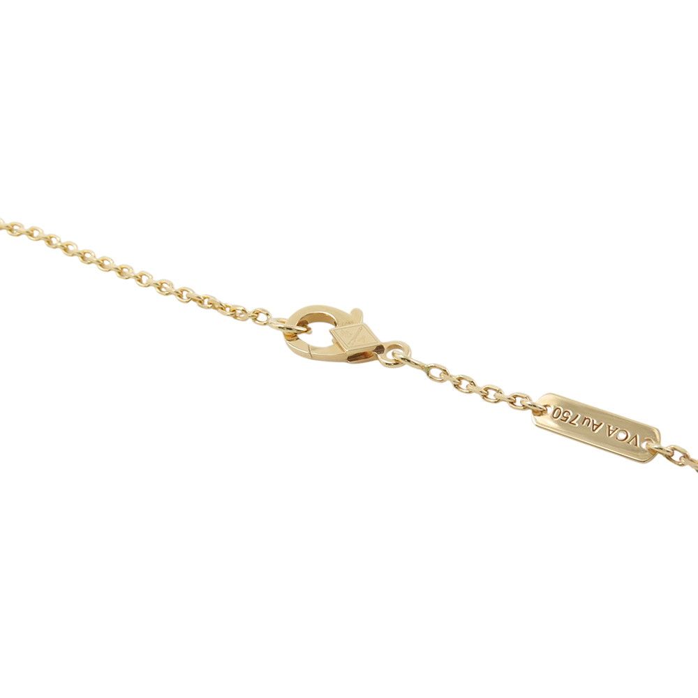 Van Cleef & Arpels Necklace Vintage Alhambra Pendant Onyx 18k Yellow Gold — view 4