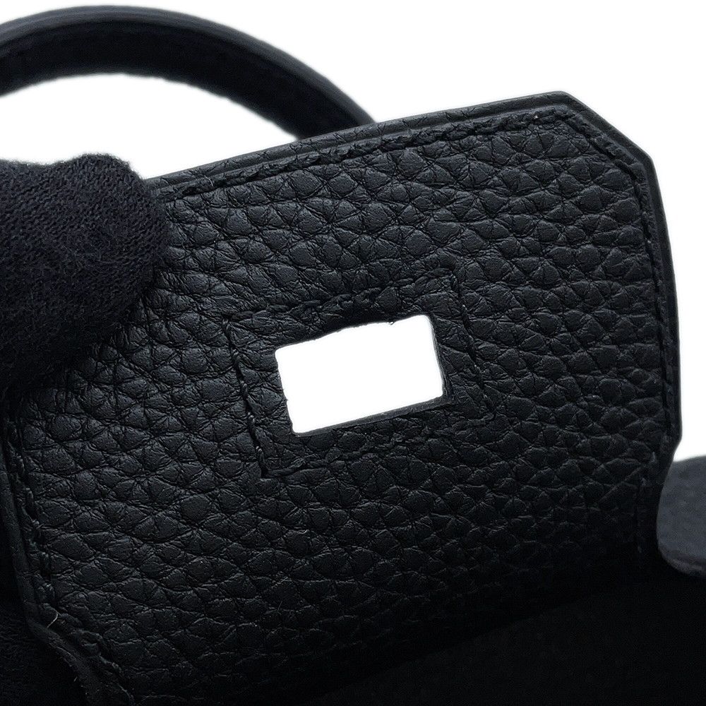 Hermes Birkin 25 Black Silver Togo Handbag — view 8