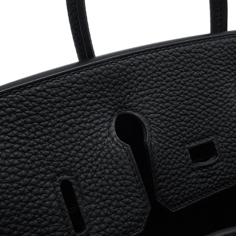 Hermes Birkin 25 Black Silver Togo Handbag — view 7