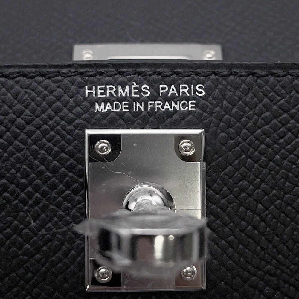Hermes Handbag Mini Kelly 2 Sellier Black Silver Epsom 2-Way — view 7