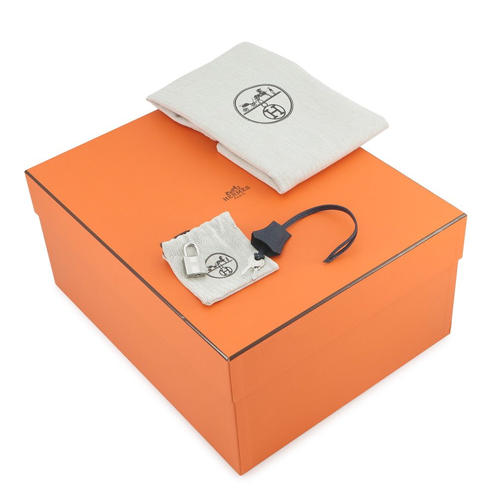 Hermes Birkin 30 Blue Nuit Silver Togo Handbag — view 8