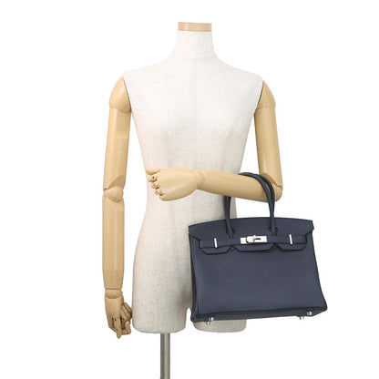 Hermes Birkin 30 Blue Nuit Silver Togo Handbag — view 4