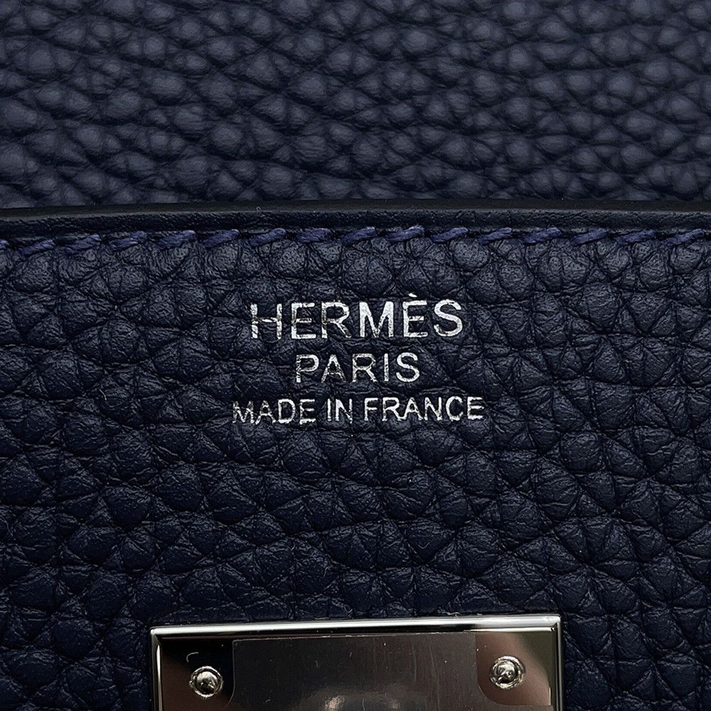 Hermes Birkin 30 Blue Nuit Silver Togo Handbag — view 7