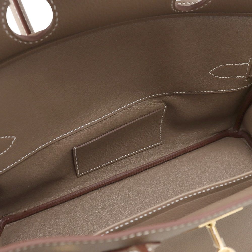 Hermes Shoulder Birkin 29 Etoupe Gold Handbag — view 7