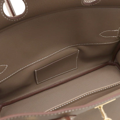 Hermes Shoulder Birkin 29 Etoupe Gold Handbag — view 7