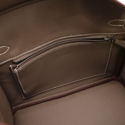 Hermes Birkin 25 Etoupe Silver Togo Handbag — view 7