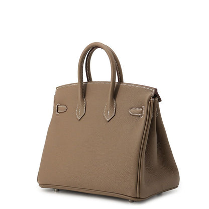 Hermes Birkin 25 Etoupe Silver Togo Handbag — view 2