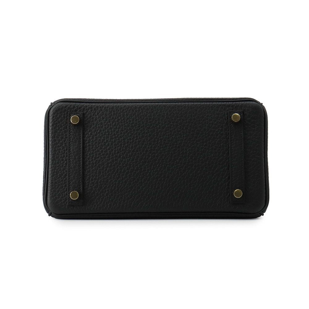 Hermes Birkin 25 Black Gold Togo Handbag — view 3