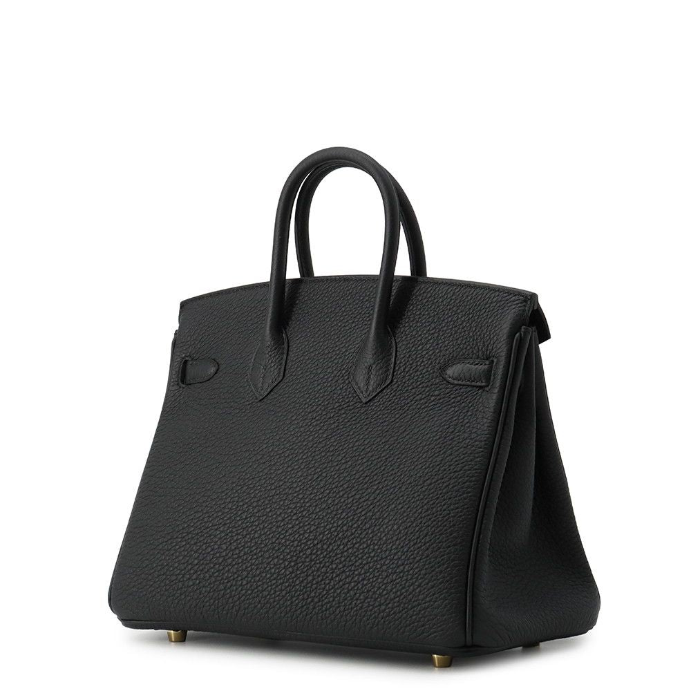 Hermes Birkin 25 Black Gold Togo Handbag — view 2