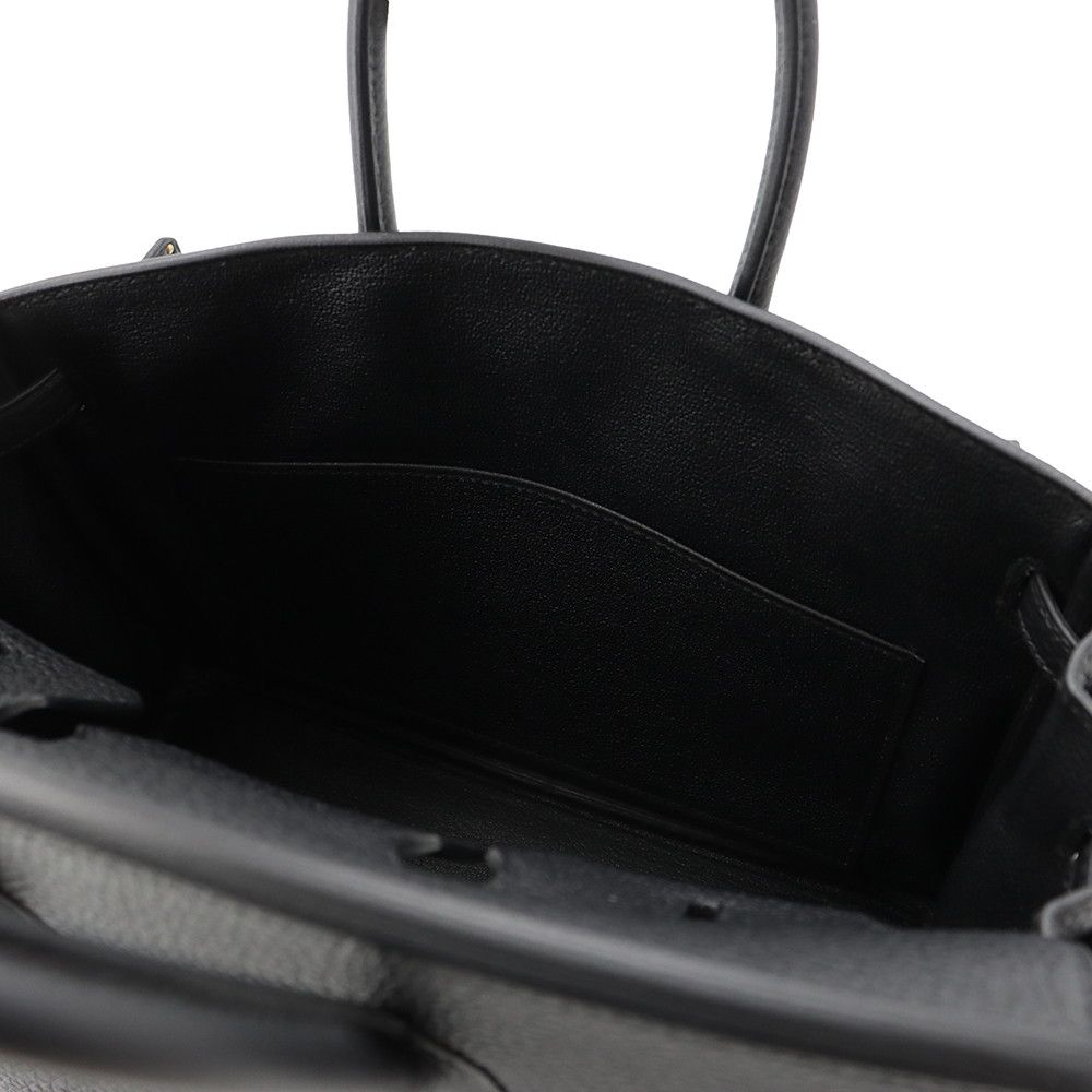 Hermes Birkin 25 Black Gold Togo Handbag — view 6