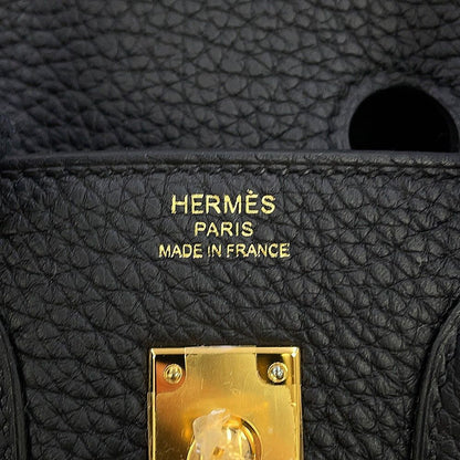 Hermes Birkin 25 Black Gold Togo Handbag — view 8