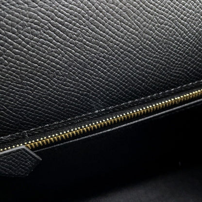 Hermes Handbag Kelly 25 Sellier Black Gold Epsom 2-Way — view 9