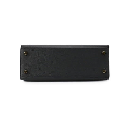 Hermes Handbag Kelly 25 Sellier Black Gold Epsom 2-Way — view 3