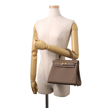 Hermes Handbag Kelly 25 Retourne Etoupe Gold Togo 2-Way — view 4