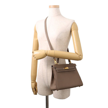 Hermes Handbag Kelly 25 Retourne Etoupe Gold Togo 2-Way — view 5