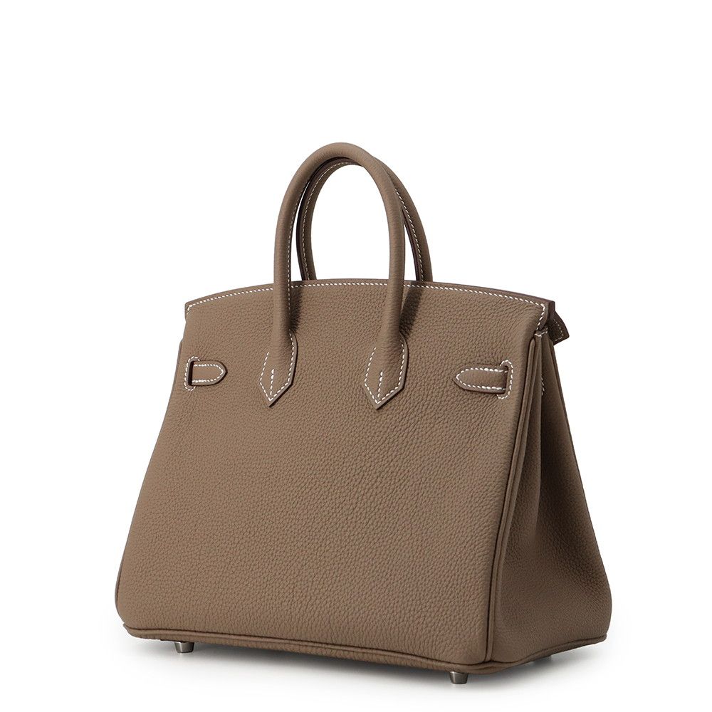 Hermes Birkin 25 Etoupe Silver Togo Handbag — view 2