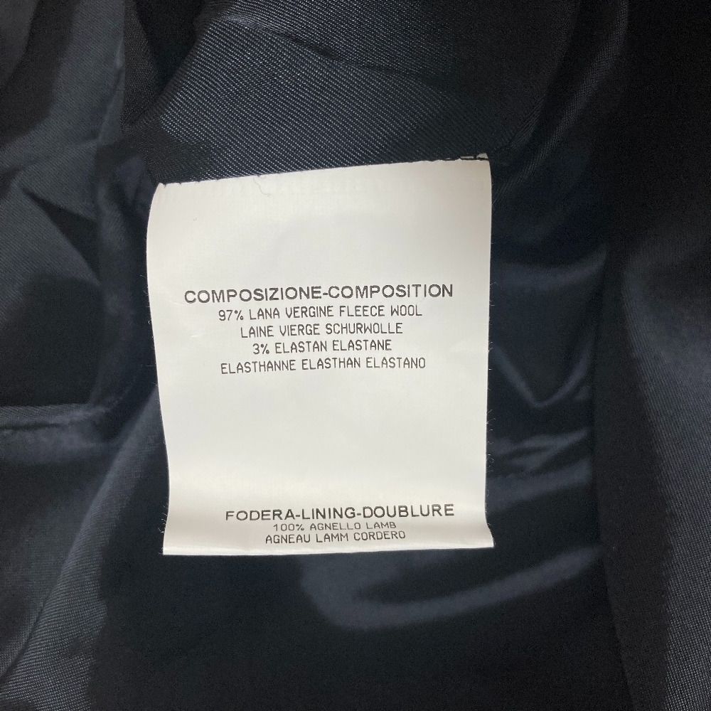 Saint Laurent Layered Leather Color Half Sleeve Wool Dress 38 Gray — view 7