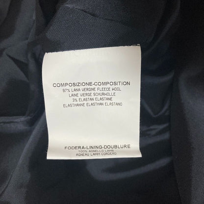 Saint Laurent Layered Leather Color Half Sleeve Wool Dress 38 Gray — view 7