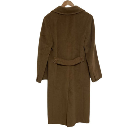 Max Mara Cashmere Blend Wool Chesterfield Coat 38 Brown — view 2