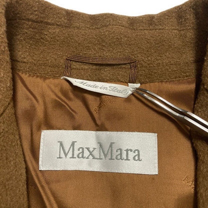 Max Mara Cashmere Blend Wool Chesterfield Coat 38 Brown — view 5