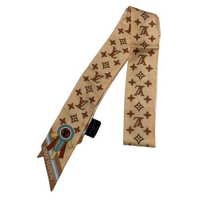 Louis Vuitton Bandeau BB From the Cloud Silk Scarf S Beige Multicolor — view 2