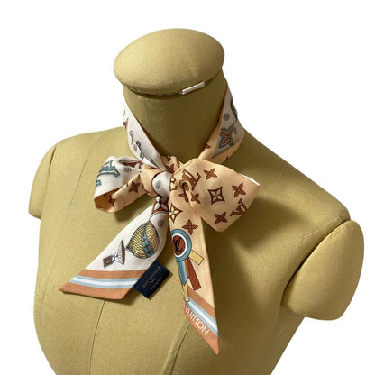 Louis Vuitton Bandeau BB From the Cloud Silk Scarf S Beige Multicolor — view 5