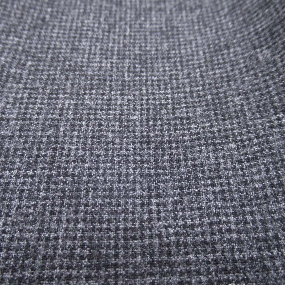 Brunello Cucinelli Leather Trim Check Wool Trousers Tuck Tapered Pants 40 Gray — view 6