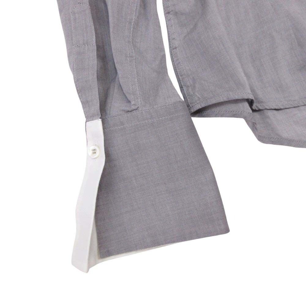 Brunello Cucinelli Cles Rick Shirt Blouse Cotton Chambray Long Sleeve Top M — view 6