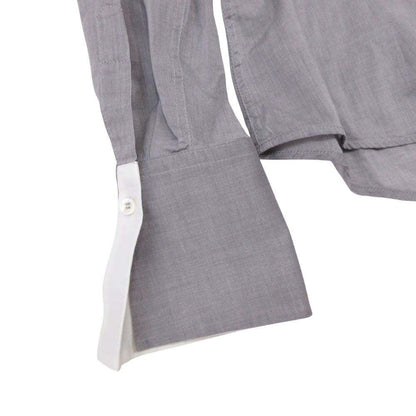 Brunello Cucinelli Cles Rick Shirt Blouse Cotton Chambray Long Sleeve Top M — view 6