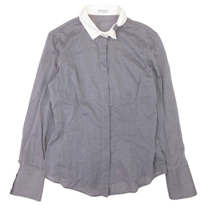 Brunello Cucinelli Cles Rick Shirt Blouse Cotton Chambray Long Sleeve Top M