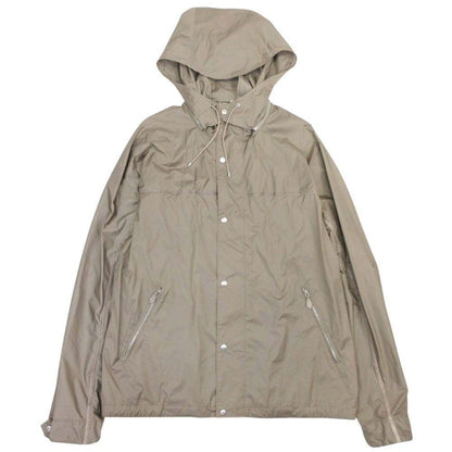 Hermes Series Button Mountain Hoodie Waterproof Leather Trim 52 Beige