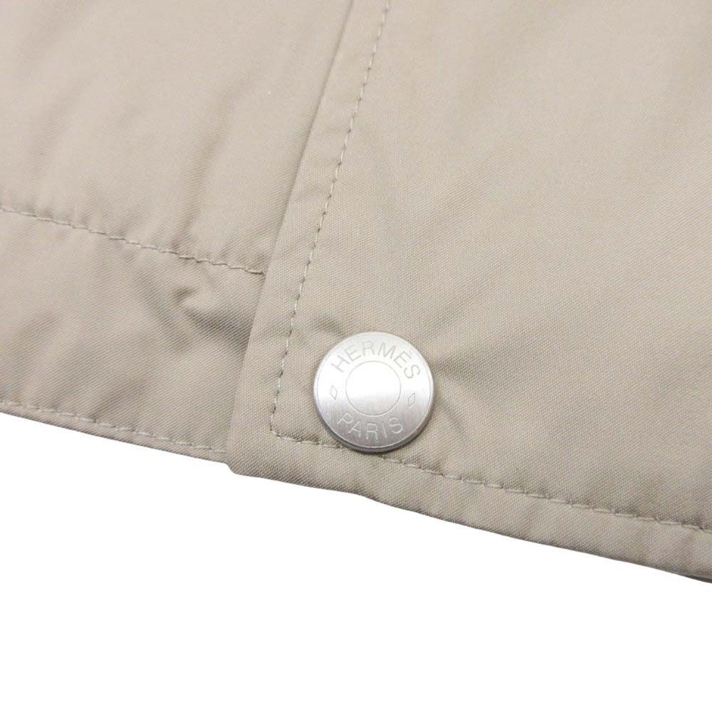 Hermes Series Button Mountain Hoodie Waterproof Leather Trim 52 Beige — view 5