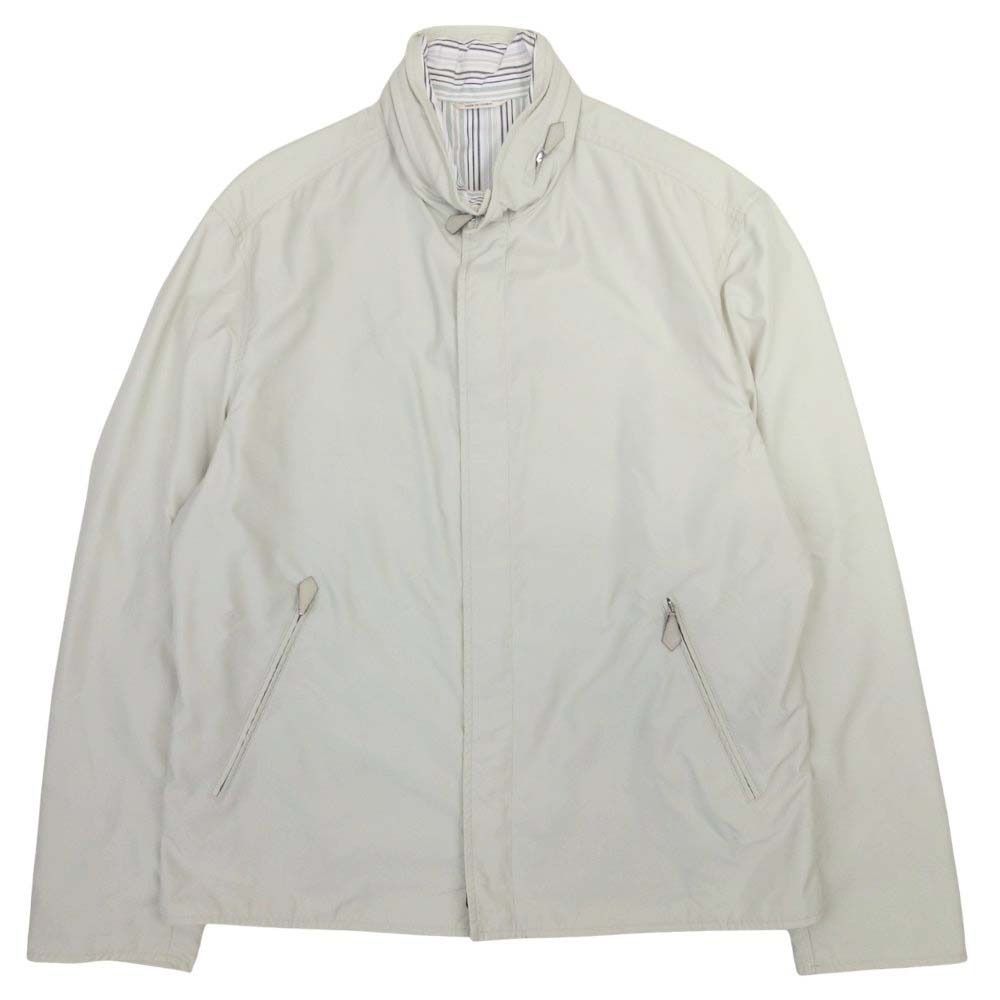 Hermes Nylon Poly Jacket Zip Up Outer Hood 52 Light Beige