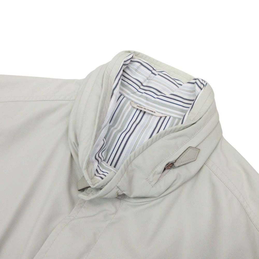 Hermes Nylon Poly Jacket Zip Up Outer Hood 52 Light Beige — view 3