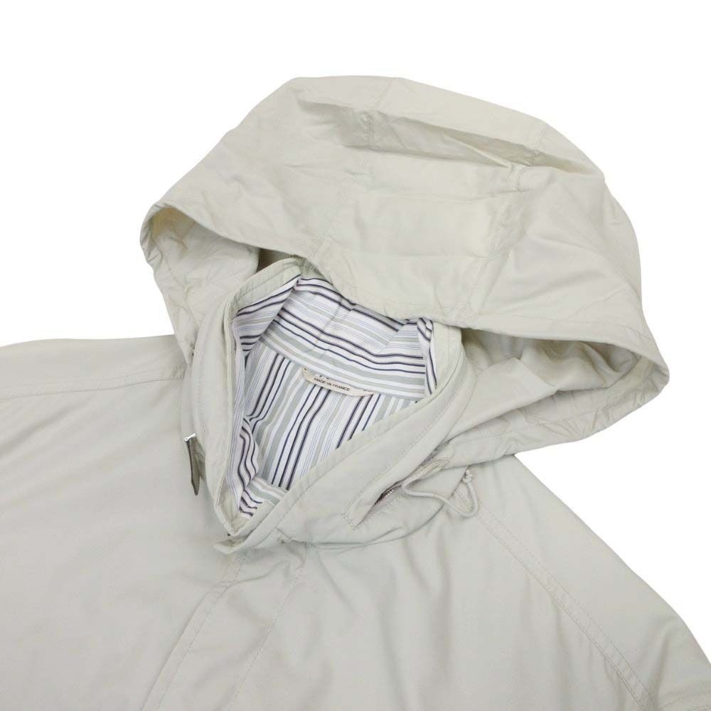Hermes Nylon Poly Jacket Zip Up Outer Hood 52 Light Beige — view 4