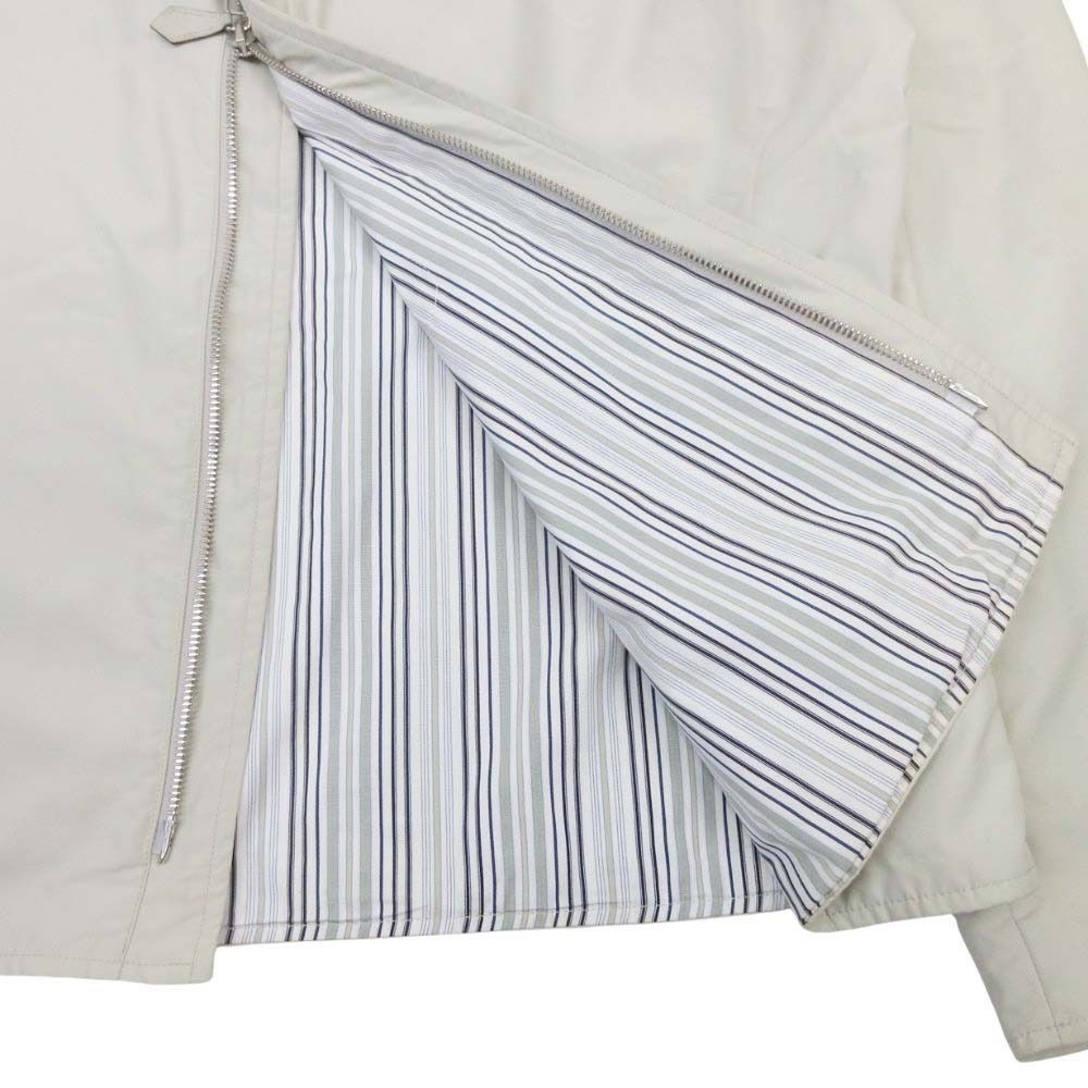 Hermes Nylon Poly Jacket Zip Up Outer Hood 52 Light Beige — view 5
