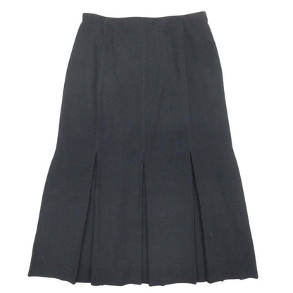 Hermes Martin Margiela Era Flare Skirt Tuck Knee Length Calf Wool Vintage 36