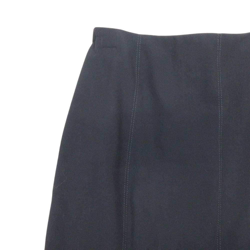 Hermes Martin Margiela Era Flare Skirt Tuck Knee Length Calf Wool Vintage 36 — view 4