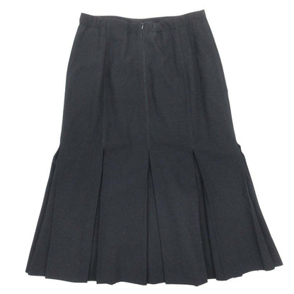 Hermes Martin Margiela Era Flare Skirt Tuck Knee Length Calf Wool Vintage 36 — view 2