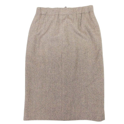 Hermes Martin Margiela Era Vintage Cashmere Blend Tweed Front Zip Skirt Knee — view 2