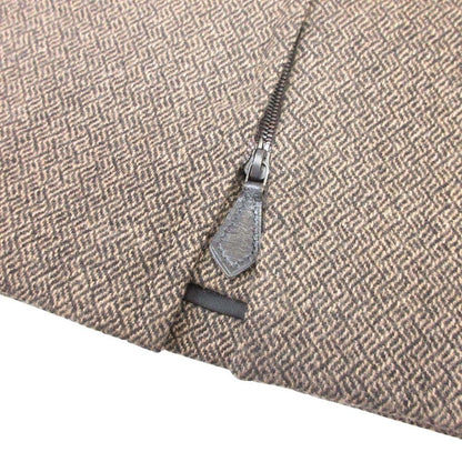 Hermes Martin Margiela Era Vintage Cashmere Blend Tweed Front Zip Skirt Knee — view 5
