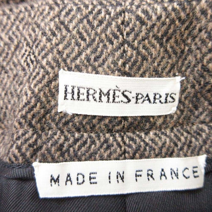 Hermes Martin Margiela Era Vintage Cashmere Blend Tweed Front Zip Skirt Knee — view 7