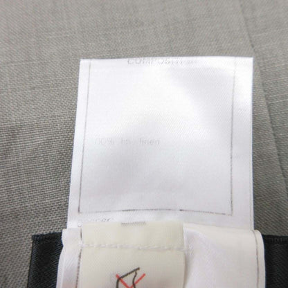 Chanel Boutique Vintage CC Logo Linen Mimole Skirt Semi Flare 38 Gray — view 7
