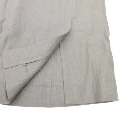 Chanel Boutique Vintage CC Logo Linen Mimole Skirt Semi Flare 38 Gray — view 4