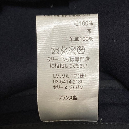 Celine Phoebe Philo Era Lambskin Pocket Wool Skirt 34 Navy — view 7