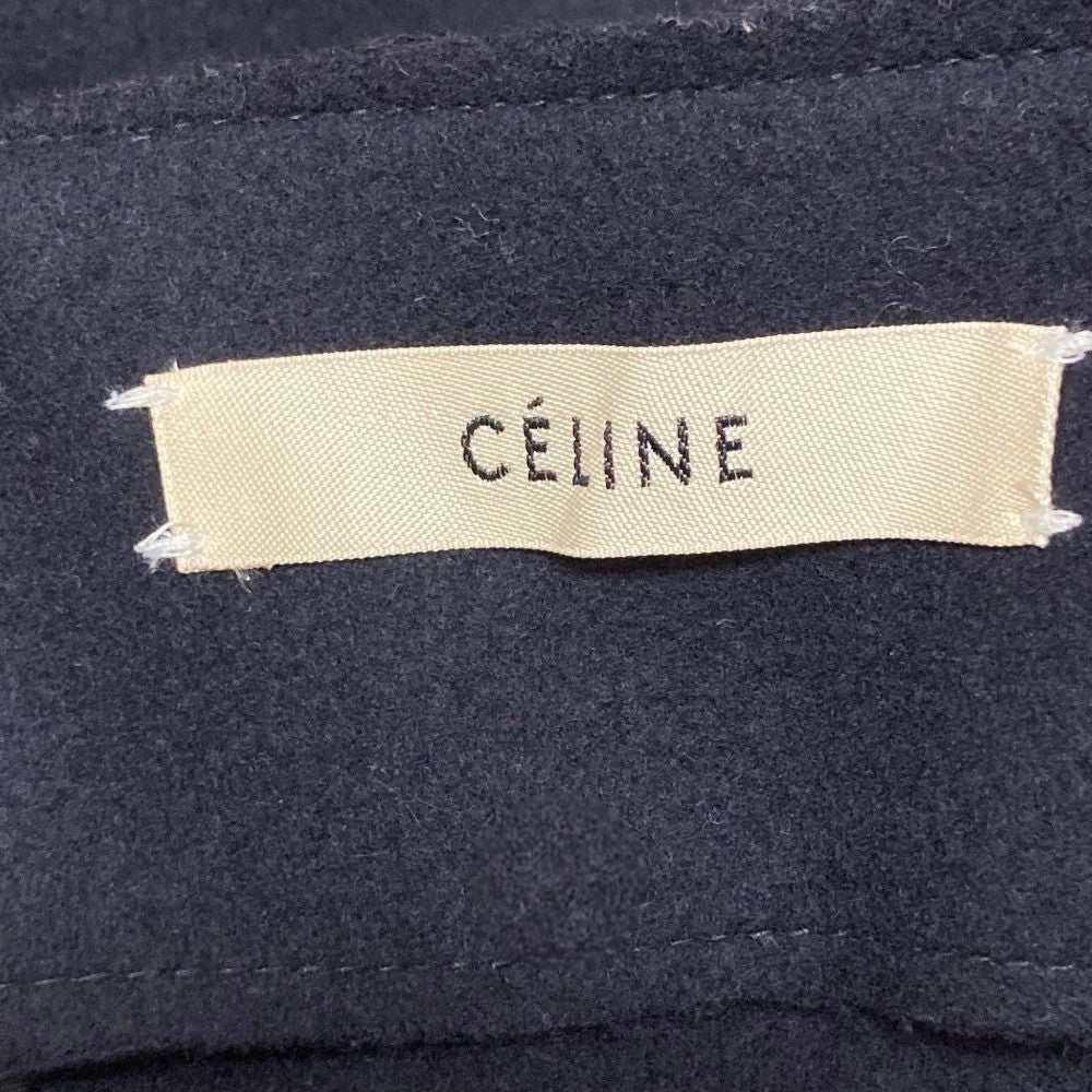 Celine Phoebe Philo Era Lambskin Pocket Wool Skirt 34 Navy — view 5