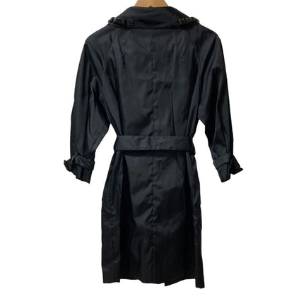 Prada Bijou Color Nylon Belted Coat 40 Black — view 4